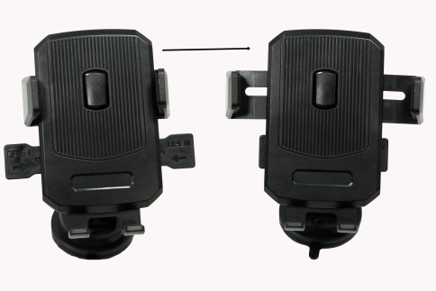 Держатель телефона на лобовое стекло и панель магнитный поворотный черный BH06-10 фото 3