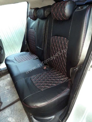 Авточехлы  Kia Sportage Киа Спортаж 2010-2016г Hyundai ix35 9-15г экокожа черная серая нить ромб    фото 7