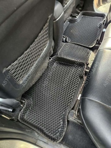 BORATEX  коврики в салон 3D EVA ЭВА Toyota RAV 4 XA30 2006-2012г черные рис ромб компл 5шт фото 5