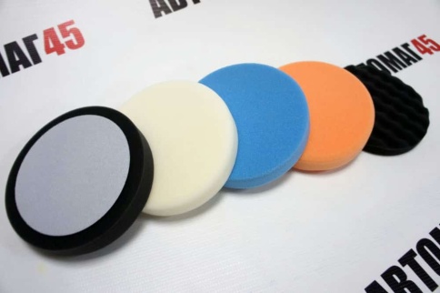 Holex  губка полировальная на липучке 150х25 черная рельефная    фото 4