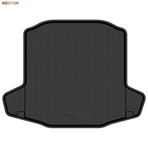 Rezkon  коврик в багажник пластик Volkswagen POLO лифтбэк с 2020г Skoda Rapid c 2012г с карманами    фото 2