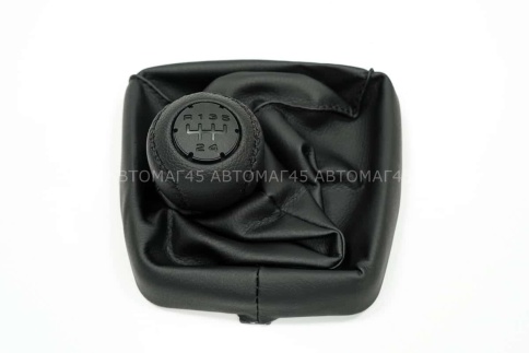 SALMAN Ручка КПП Лада Kalina Калина экокожа с пыльником черная фото 1