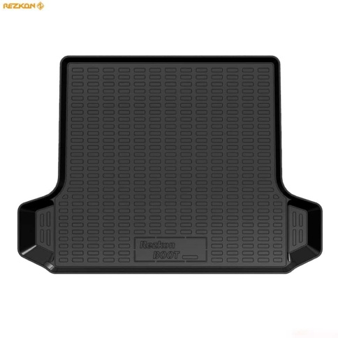 Rezkon  коврик в багажник пластик Renault Logan Рено Логан 2004-2016г с карманами    фото 5