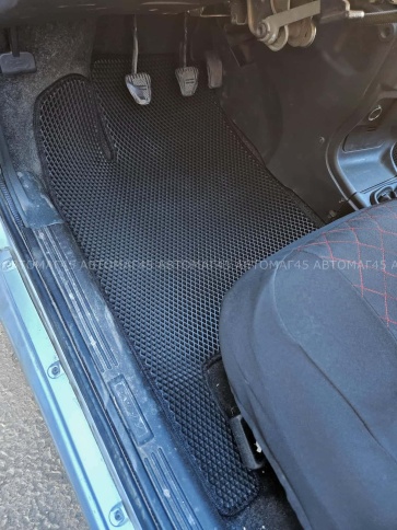 EVA ЭВА  коврики в салон ВАЗ 2109 2114 2115 черные рисунок ромб  комплект 5шт    фото 2