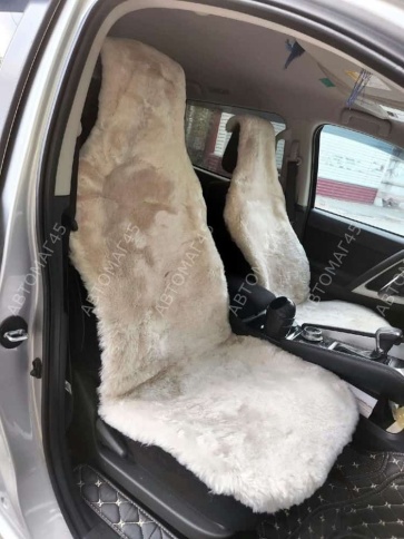 Рус Автотренд  Накидки короткий ворс мутон бежевый 140x55 на весь салон 5шт    фото 9