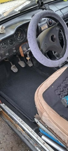 EVA ЭВА 3D коврики в салон ВАЗ 2101 2107 черные рисунок ромб комплект 5шт    фото 5