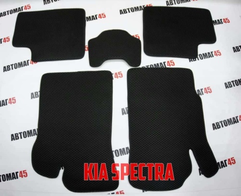 EVA ЭВА  коврики в салон Kia Spectra 2004-2011г черные рисунок ромб компл 5шт фото 1