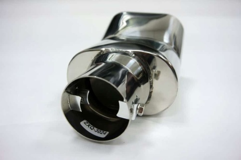 Насадка  на глушитель внутренний вход 6,2см внешний вход 13,5см сталь двойная ZXQ-3024 фото 3