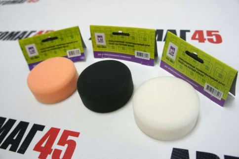 Holex  губка полировальная на липучке 80х30 черный    фото 4