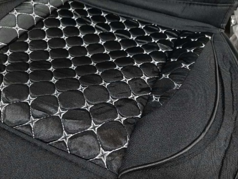 Чехлы  накидки на сиденье велюр форма 2Д черно-белый комплект 5шт    фото 2