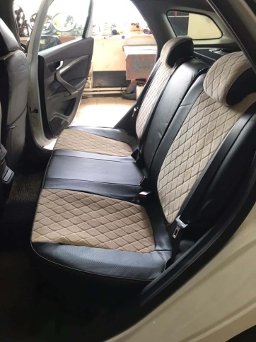 Авточехлы  Lada Vesta Лада Веста седан SW SW Cross черный вельвет ромб фото 3