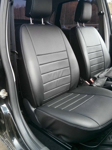 Авточехлы  Лада Granta Гранта  1/1 с 08.2018г экокожа черная Офис  фото 3