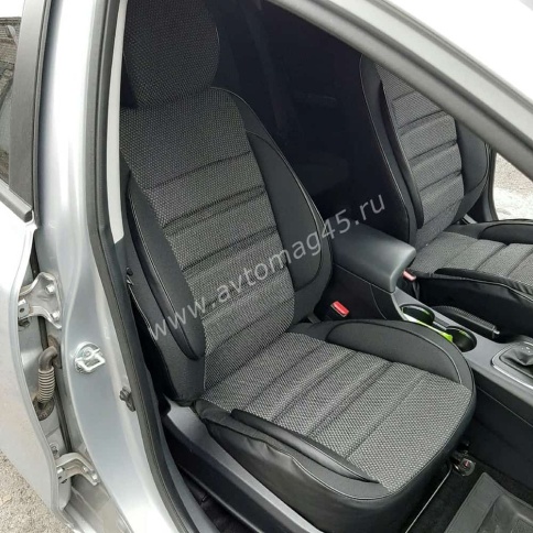 Авточехлы  Kia Ceed Киа Сид 2012-2018г жаккард черно-серый Ижевск   фото 7
