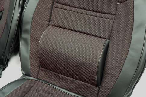 Авточехлы  Лада Granta Гранта до 08.2018г 1/1 2/3 жаккард красный    фото 4