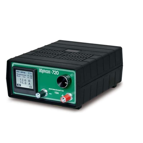 Кулон-720 зарядное устройство для АКБ 15А до 180а/ч 12В Автомат дисплей блок питания гарантия 1год фото 1