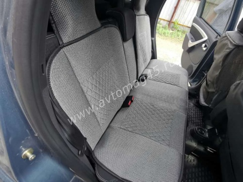 Чехлы  накидки на сиденье лен форма 2Д серый комплект 5шт  фото 3