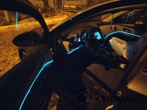 C2R Неоновая нить для подсветки салона LGX-B5 синий 5м фото 5