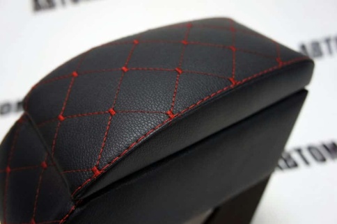 Подлокотник  ВАЗ 2108 2109 21099 2113 2114 2115 черный ромб экокожа    фото 9