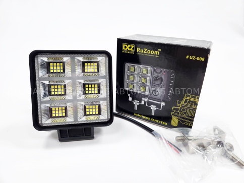 Ruzoom UZ-008  фара светодиодная 6000К 800Lm 12V  квадратная 48Вт дальний свет 1шт гарантия 1 мес фото 6