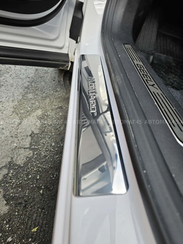 LIDER  Накладки на пороги  Geely Monjaro Джили Монжаро 2022г-н.в. 4 шт нержавейка    фото 2