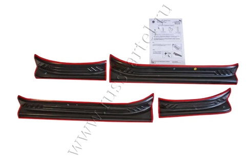 Русская Артель  Накладки на внутренние пороги Kia Rio 4 Киа Рио 4 седан Kia Rio X-Line 2017-2022г    фото 4