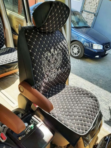 Чехлы  накидки на сиденье серия G лен черный бежевая/белая нитка комплект 5 шт фото 19