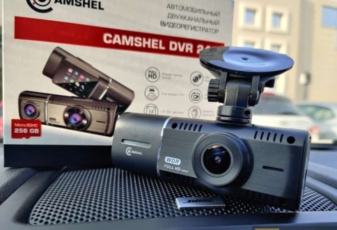 Camshel  видеорегистратор двухканальный DVR 240 Full HD 30к/с  170/145* карта до 256Гб гарант 12мес фото 6