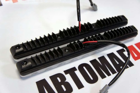 LED  дневные ходовые прозрачный корпус 9 диодов 16Вт 25,5*2,5см  2шт гарантия 3 месяца    фото 7