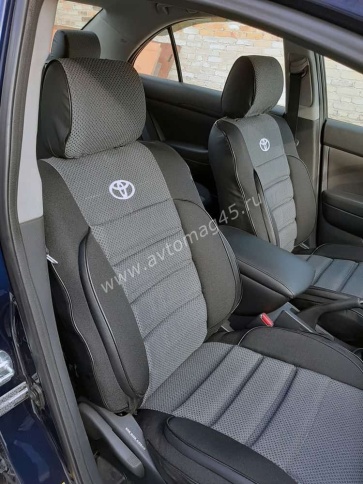 Авточехлы  Toyota Avensis Тойота Авенсис 2 поколение 2002-2009г жаккард серый Ижевск    фото 6