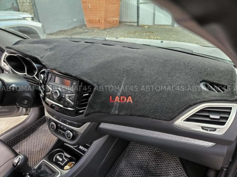Накидка на панель Lada Vesta седан Веста Lada SW Vesta SW Cross  карпет ЛОГО фото 5