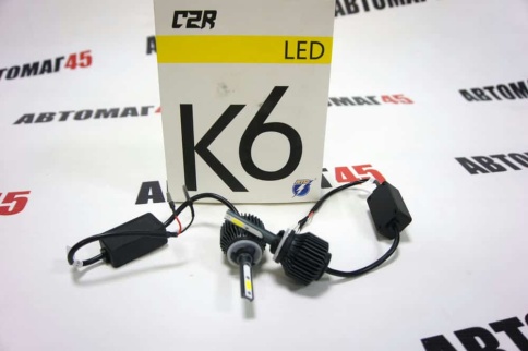 K6  чип СОВ LED 2шт H27 12Вт 30W 6000К 3200Lm гарантия 3мес    фото 1