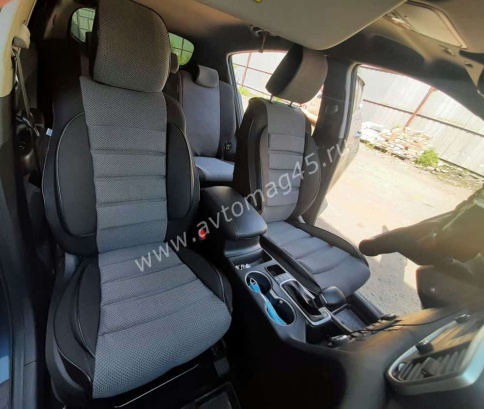 Авточехлы  Kia Sportage Киа Спортаж 2016-10.2022г 4пок Hyundai Tucson 3 16-21г жаккард чер-сер Ижевс фото 5