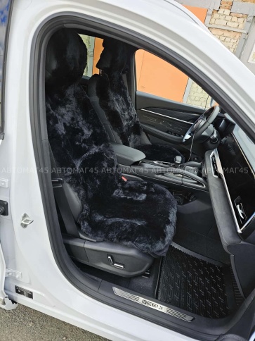 Накидки  короткий ворс мутон черный с боками 140х55см 1сорт 2шт АКЦИЯ!   фото 8