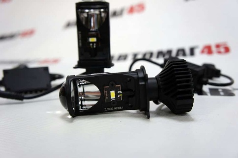 LTway  светодиодные лампы LED линза модуль 2шт H4 12В 30W 5000K 6000Lm с обманкой гар 8мес фото 8