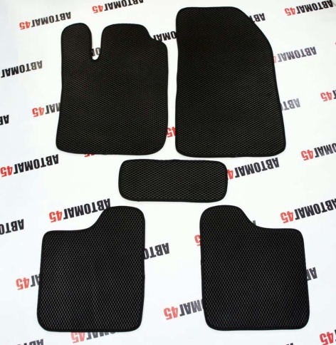 EVA ЭВА  коврики в салон LADA X-Ray 2015-2022г черный рисунок ромб комплект 5шт    фото 2