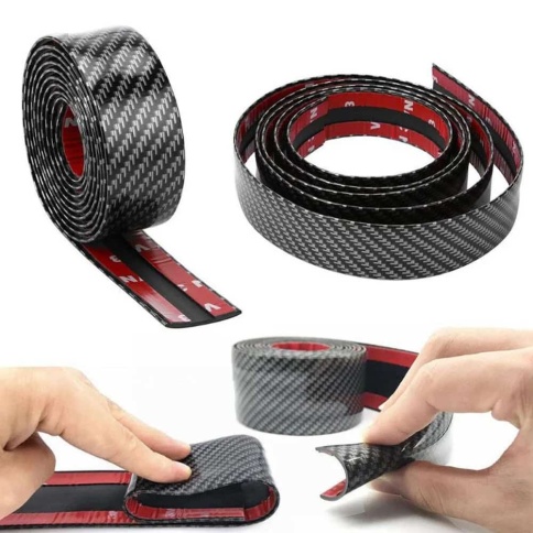 Защитная накладка на пороги авто универсальная карбон 3м фото 7