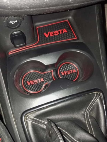 Коврики в ниши Лада Lada Веста Vesta красные буквы 6пр. фото 5