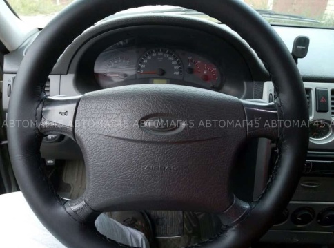 Autoprofi  оплетка руля под шнуровку композитная кожа черная нитки игла    фото 5