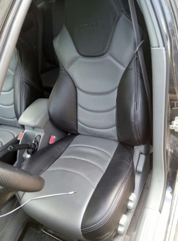 Динас  чехлы универсальные экокожа черный серый комплект    фото 2