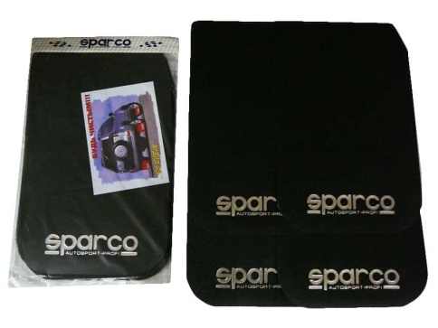 Azard Sparco  брызговики универсальные спортивные пластиковые 40х30см черные 4шт    фото 5