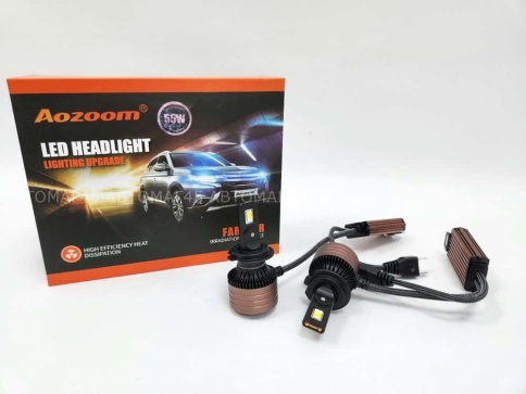 AOZOOM лампы LED 2шт H7 12В 55W 5500K 6000Lm  с обманкой гарантия 6мес    фото 1
