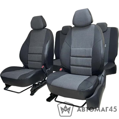 Авточехлы  Hyundai Creta 1 Хендай Крета 1 2015-2021г жаккард черный A10   фото 1