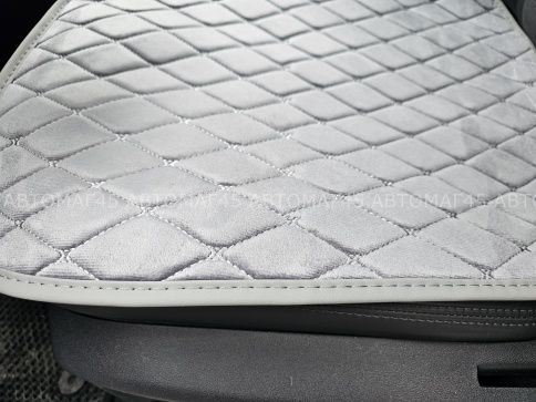 Maximal  Накидка на сиденье велюр серый с язычком 55 x 50 см 1шт    фото 2