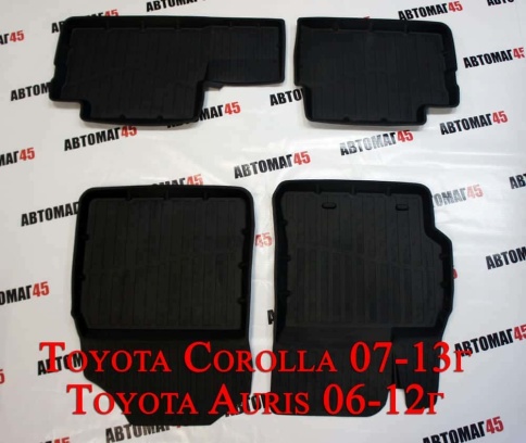 Коврики  в салон Toyota Corolla 2007-2013г Toyota Auris 2006-2013г комплект 4шт    фото 1