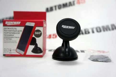 Runway  Держатель телефона и планшета на лобовое стекло и панель магнитный черный    фото 2