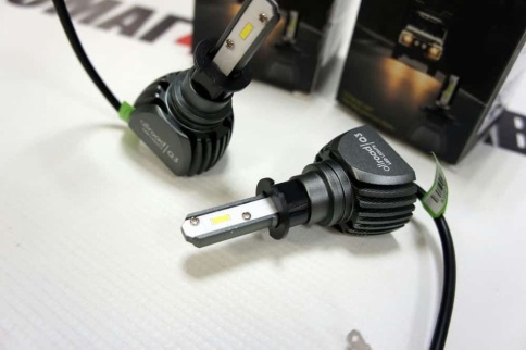 Allroad Q3  светодиодные лампы LED 2шт H3 12В 20W 6000K 3600Lm гарантия 1мес    фото 4