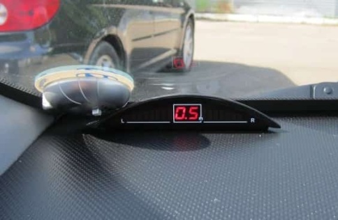 Sho-me  Парктроник цветной светодиодный дисплей с цифровым табло 4 датчика D 22мм черный  фото 6