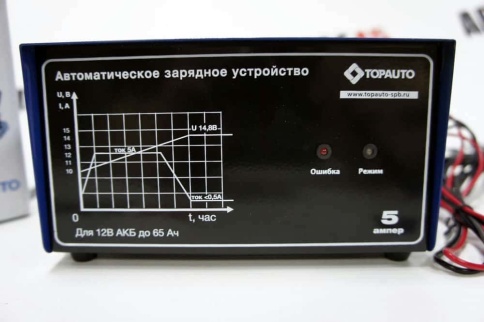 Top Auto  зарядное устройство АЗУ-5 12В до 65А/ч гарантия 12мес    фото 2