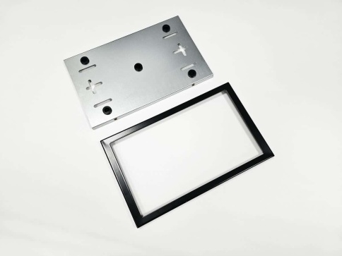 Заря рамка номерного знака квадратная черная металлическая 295*177 мм фото 5