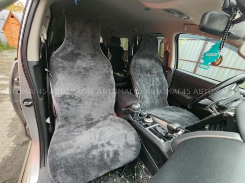 Рус Автотренд  Накидка на сиденье короткий ворс серый шерсть 40% размер XL 148х57см 2шт    фото 2